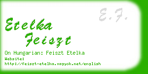 etelka feiszt business card